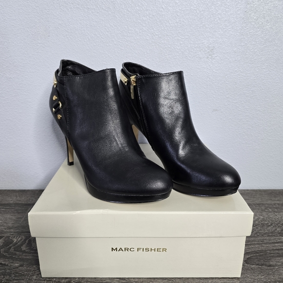 Marc Fisher Blaine Buckle Bootie Heels Black color - Picture 2 of 9